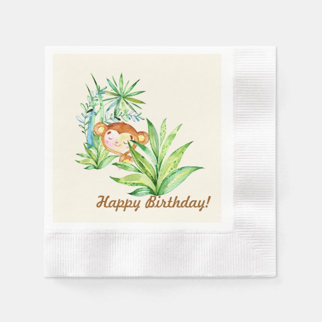 Monkey Kid Serviette (Vorderseite)