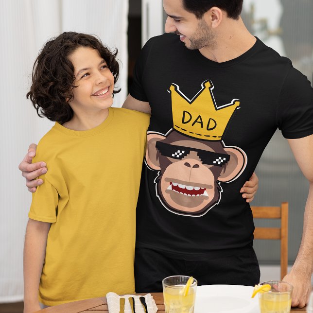 Monkey King Vater Tragen Sonnenbrillen Männer Stil T-Shirt (Von Creator hochgeladen)