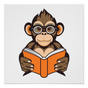 Monkey lesen poster