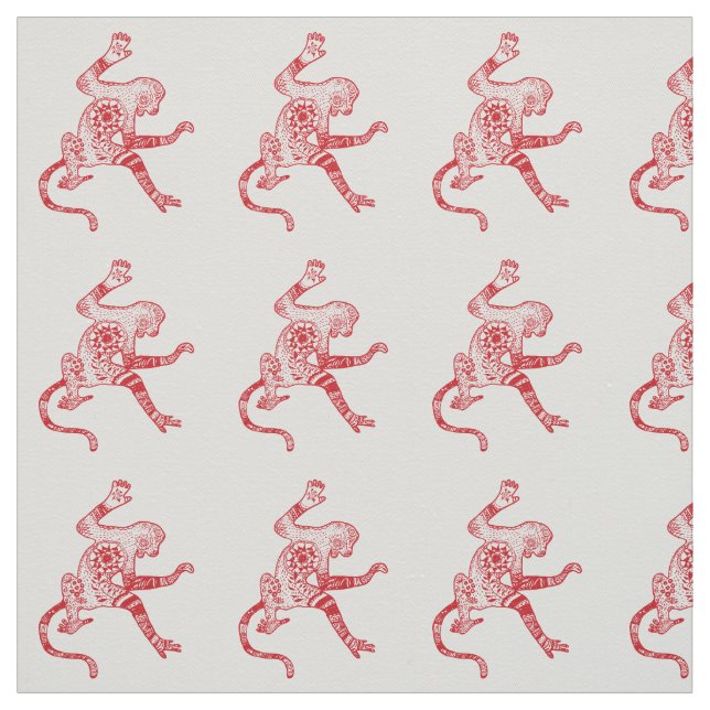 Monkey Mandala Fabric Stoff (Muster)