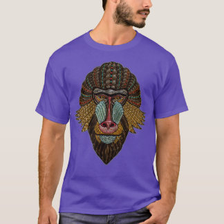 Monkey Mandrill Bekleidung T-Shirt