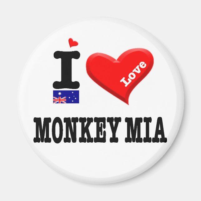 MONKEY MIA - I-Liebe Magnet (Vorne)