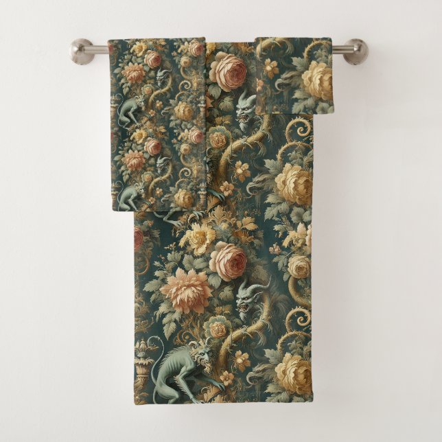 Monkey Minion Mischief - Gothic Viktorianisch Badhandtuch Set (Insitu)