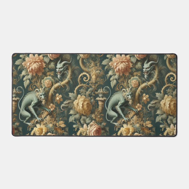 Monkey Minion Mischief - Gotisches Barock Schreibtischunterlage (Vorderseite)