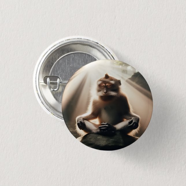 Monkey Monk Button (Vorne & Hinten)