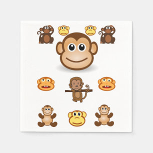 Monkey Napkin Serviette