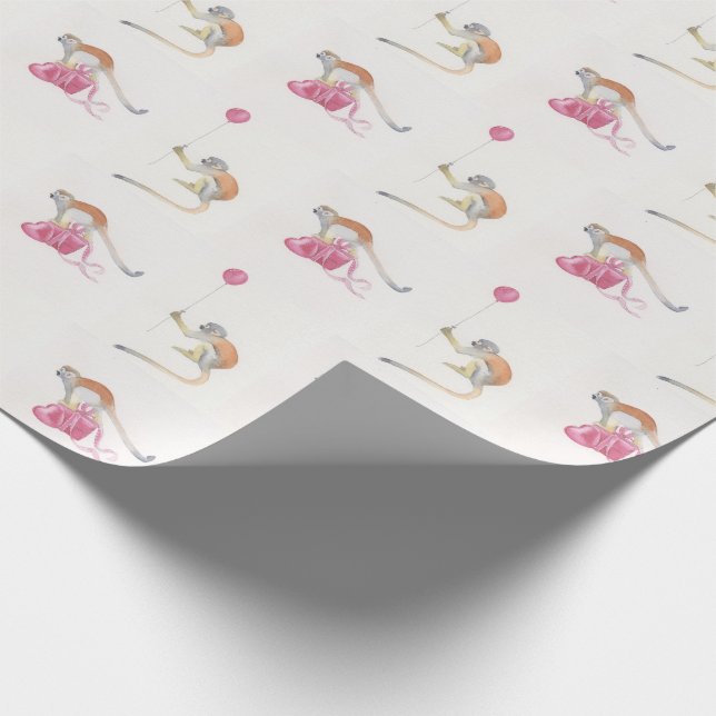 Monkey Party Birthday Cadeaupapier II Geschenkpapier (Ecke)