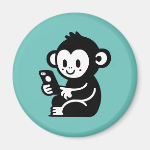 Monkey Phone Magnet