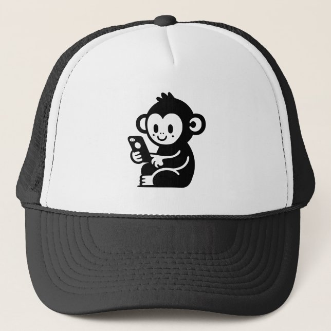 Monkey Phone Truckerkappe (Vorderseite)
