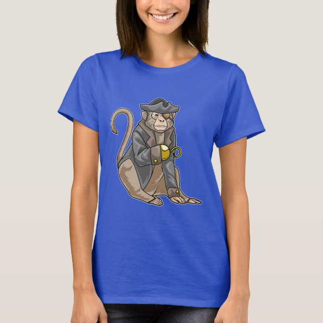 Monkey Pirate Hook Hand T-Shirt (Vorderseite)