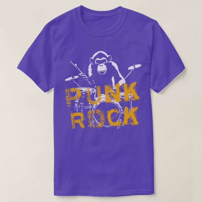 Monkey play Punkrock T-Shirt (Design vorne)