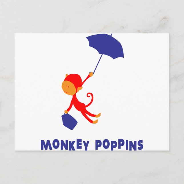 Monkey Poppins Postkarte (Vorderseite)