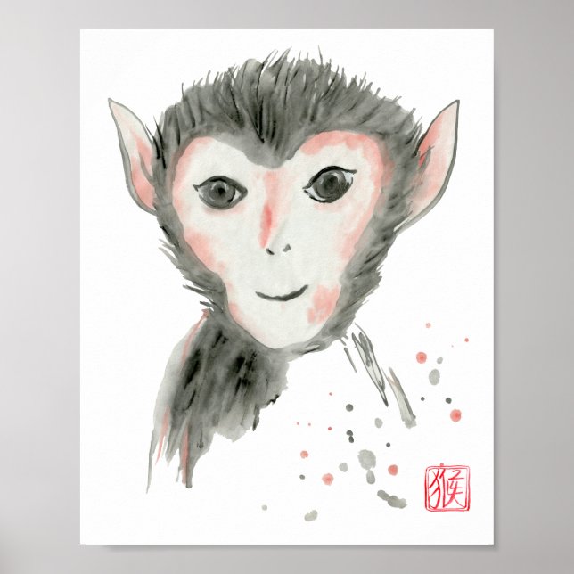 Monkey-Poster Poster (Vorne)