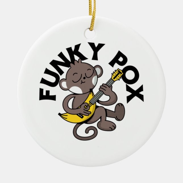 Monkey Pox Funky Pox Keramik Ornament (Vorne)