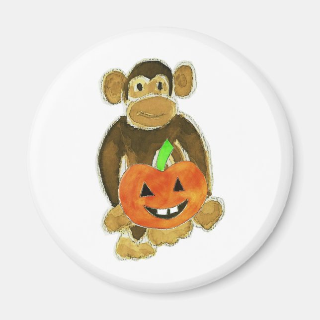 Monkey Pumpkin Magnet (Vorne)