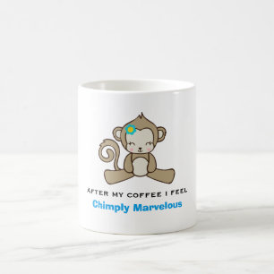 Monkey Pun Niedlich Kawaii Funny Kaffeetasse