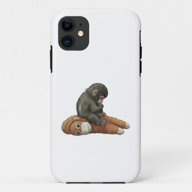 Monkey Punch, Baby Monkey Orang-Utan Umarmen  Case-Mate iPhone Hülle (Rückseite)