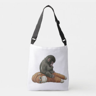 Monkey Punch, Baby Monkey Orang-Utan Umarmen Tragetaschen Mit Langen Trägern