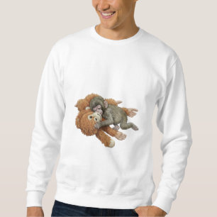 Monkey Punch Grafik, Baby-Affe Orang-Utan Umarmen  Sweatshirt