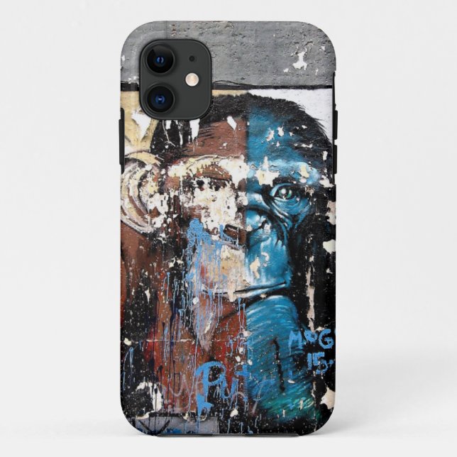 Monkey Retro graffiti Case (Rückseite)