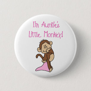 Monkey rosa Tante Button