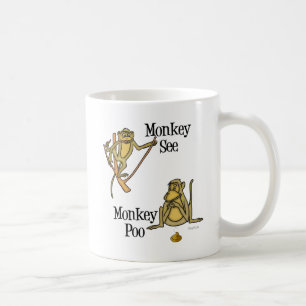 Monkey See Monkey Poo Tasse