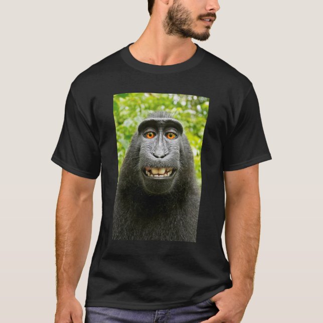 Monkey Selfie T-Shirt (Vorderseite)