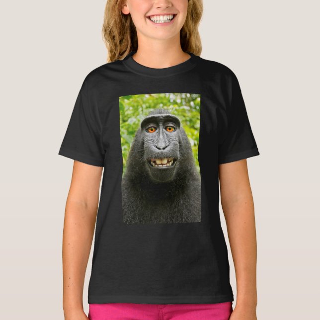 Monkey Selfie T-Shirt (Vorderseite)