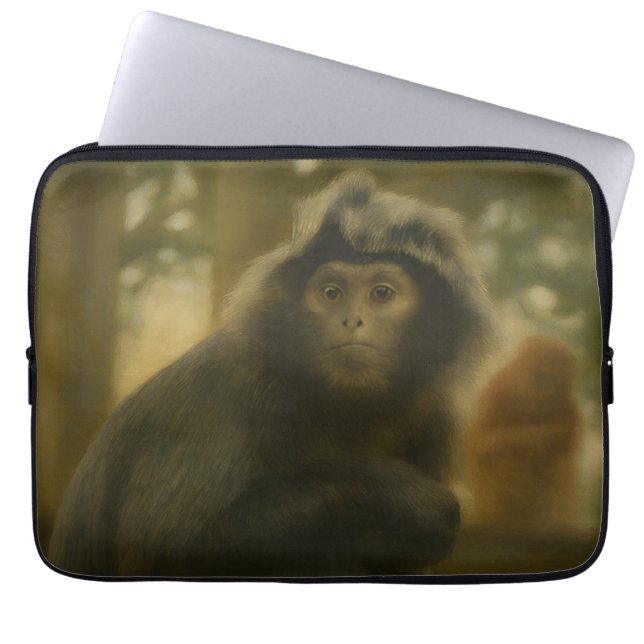 Monkey - Serene Wildlife Art Laptopschutzhülle (Vorderseite)
