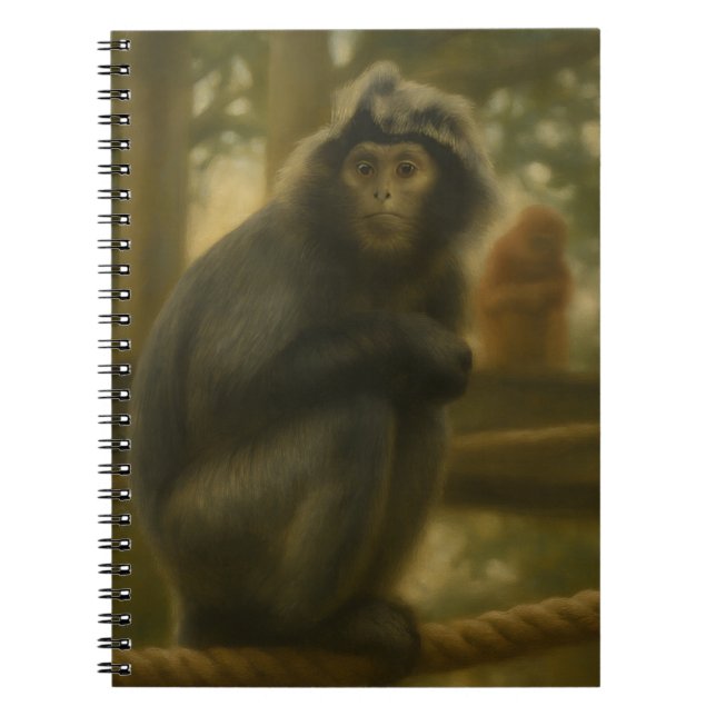 Monkey - Serene Wildlife Art Notizblock (Vorderseite)