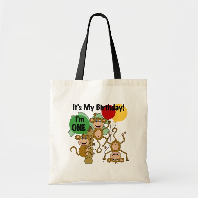 Monkey Shine 1. Geburtstagsgeschenke Tragetasche (Vorne)