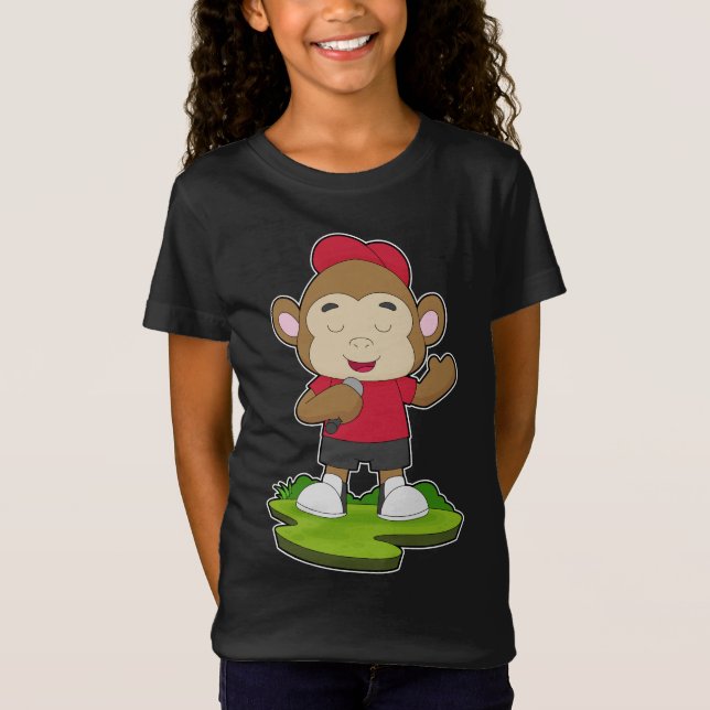 Monkey Singer Microphone T-Shirt (Vorderseite)