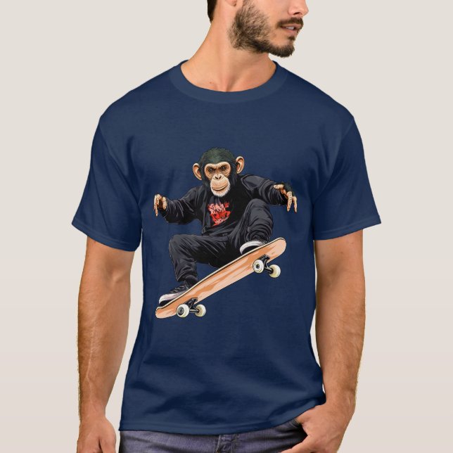 Monkey Skateboard T - Shirt (Vorderseite)