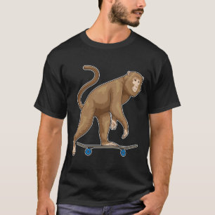 Monkey Skater Skateboard T-Shirt