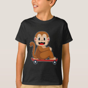 Monkey Skater Skateboard T-Shirt