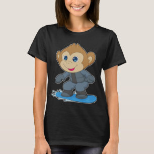Monkey Snowboard Wintersport T-Shirt