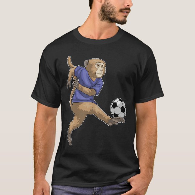 Monkey Soccer player Soccer T-Shirt (Vorderseite)