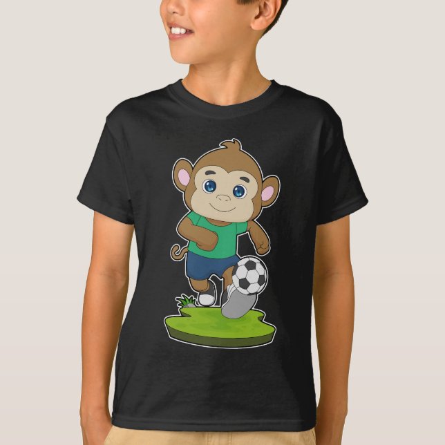 Monkey Soccer player Soccer T-Shirt (Vorderseite)