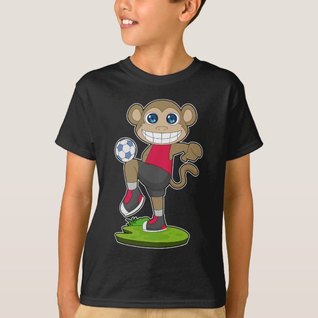 Monkey Soccer player Soccer T-Shirt (Vorderseite)
