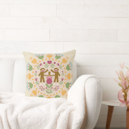 Monkey-Socken im Volksgarten Kissen