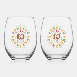 Monkey-Socken im Volksgarten Weinglas Ohne Stiel