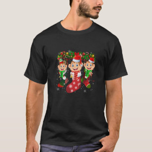 Monkey Socks Weihnachts Funny Familie Pajamas Chri T-Shirt