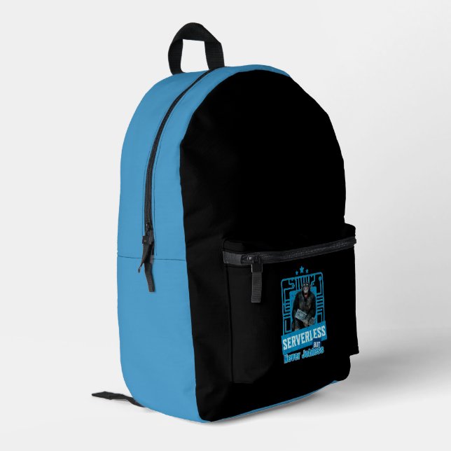 Monkey-Spaß für Entwickler Bedruckter Rucksack (Rückseitige Ecke links)