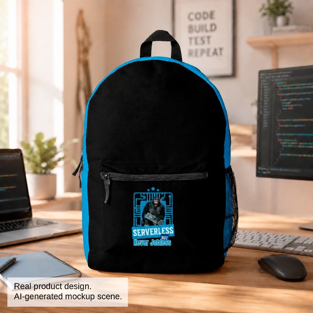 Monkey-Spaß für Entwickler Bedruckter Rucksack (Von Creator hochgeladen)