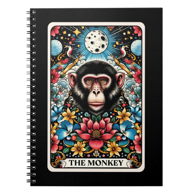 Monkey Spirit Tarot Card Notebook Notizblock (Vorderseite)