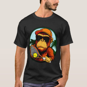 Monkey Tennisspieler T - Shirt