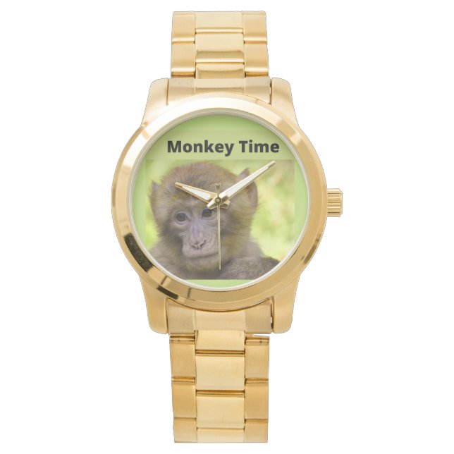 Monkey Tine Gold Watch Armbanduhr (Vorderseite)