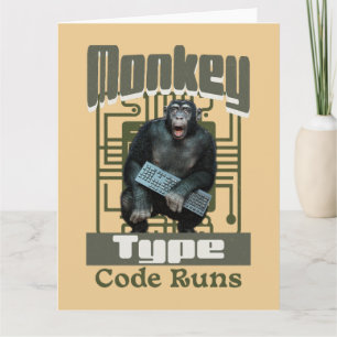 Monkey-Typ, Code läuft lustig Full-Stack-Entwickle Karte