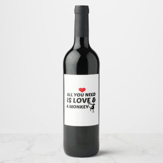 MONKEY UND LIEBE WEINETIKETT