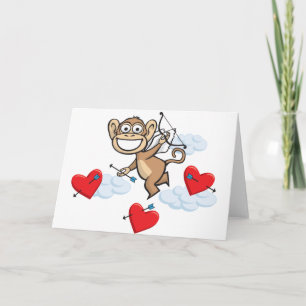 Monkey Valentine Feiertagskarte